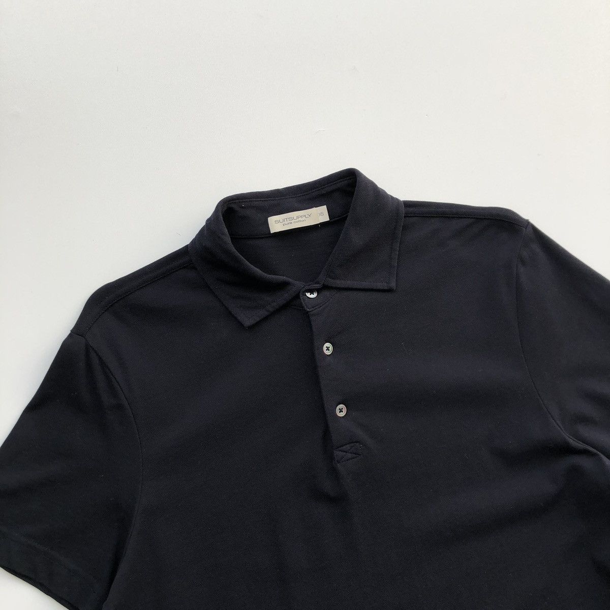 Suitsupply SuitSupply Pure Cotton Pique Polo Shirt Navy Size US XS / EU 42 / 0 - 2 Thumbnail
