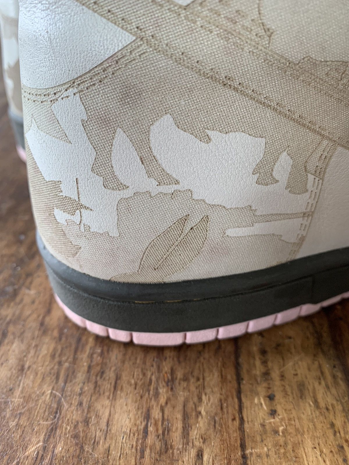 Nike Nike Dunk High One Piece Premium Khaki Pink Ice Size US 8.5 / EU 41-42 - 11 Thumbnail