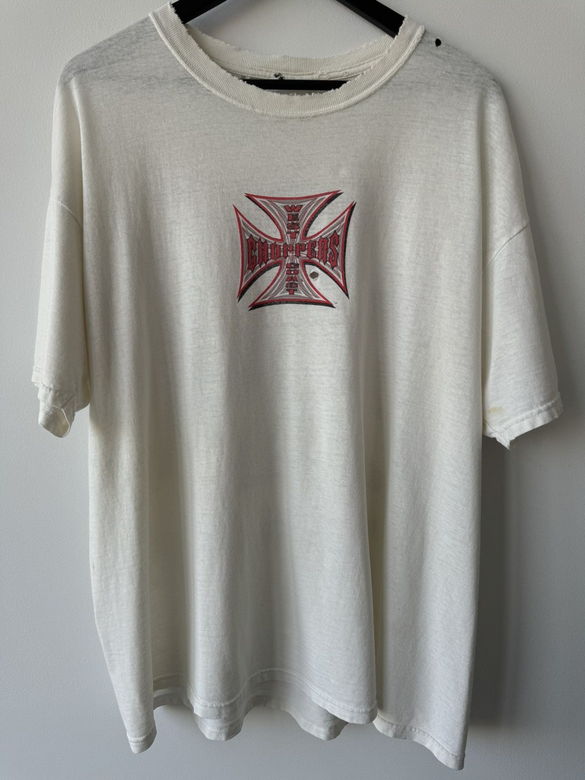 Vintage VINTAGE 90s THRASHED WEST COAST CHOPPERS WCC FADED OVERSIZED Size US XL / EU 56 / 4 - 2 Thumbnail