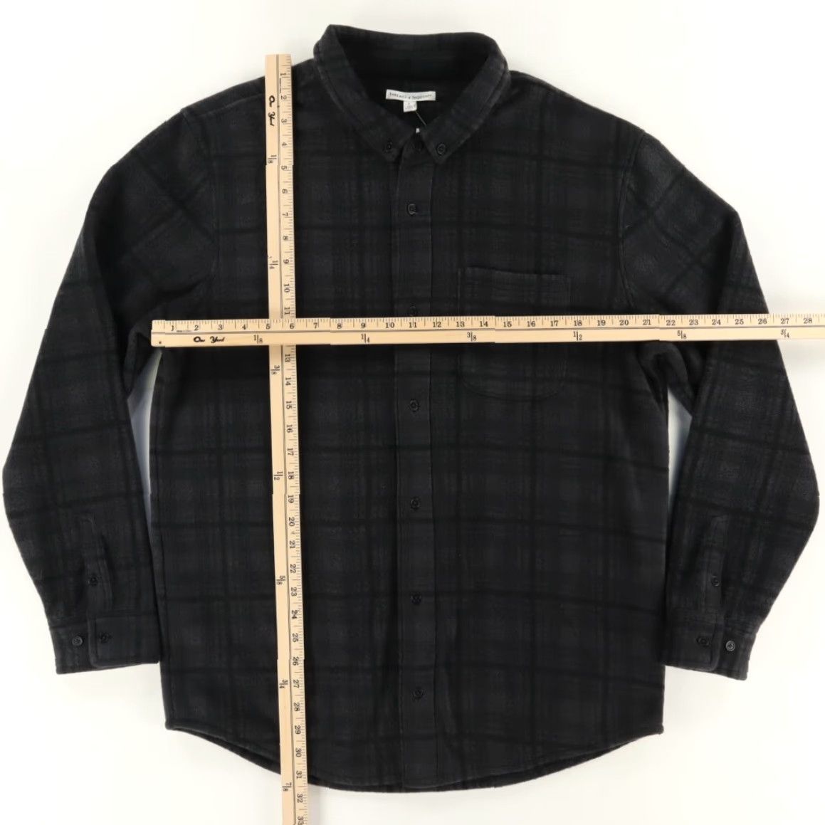 Threads 4 Thought Threads 4 Thought Shirt Men L Fleece Flannel Plaid Button Down Black Size US L / EU 52-54 / 3 - 3 Thumbnail