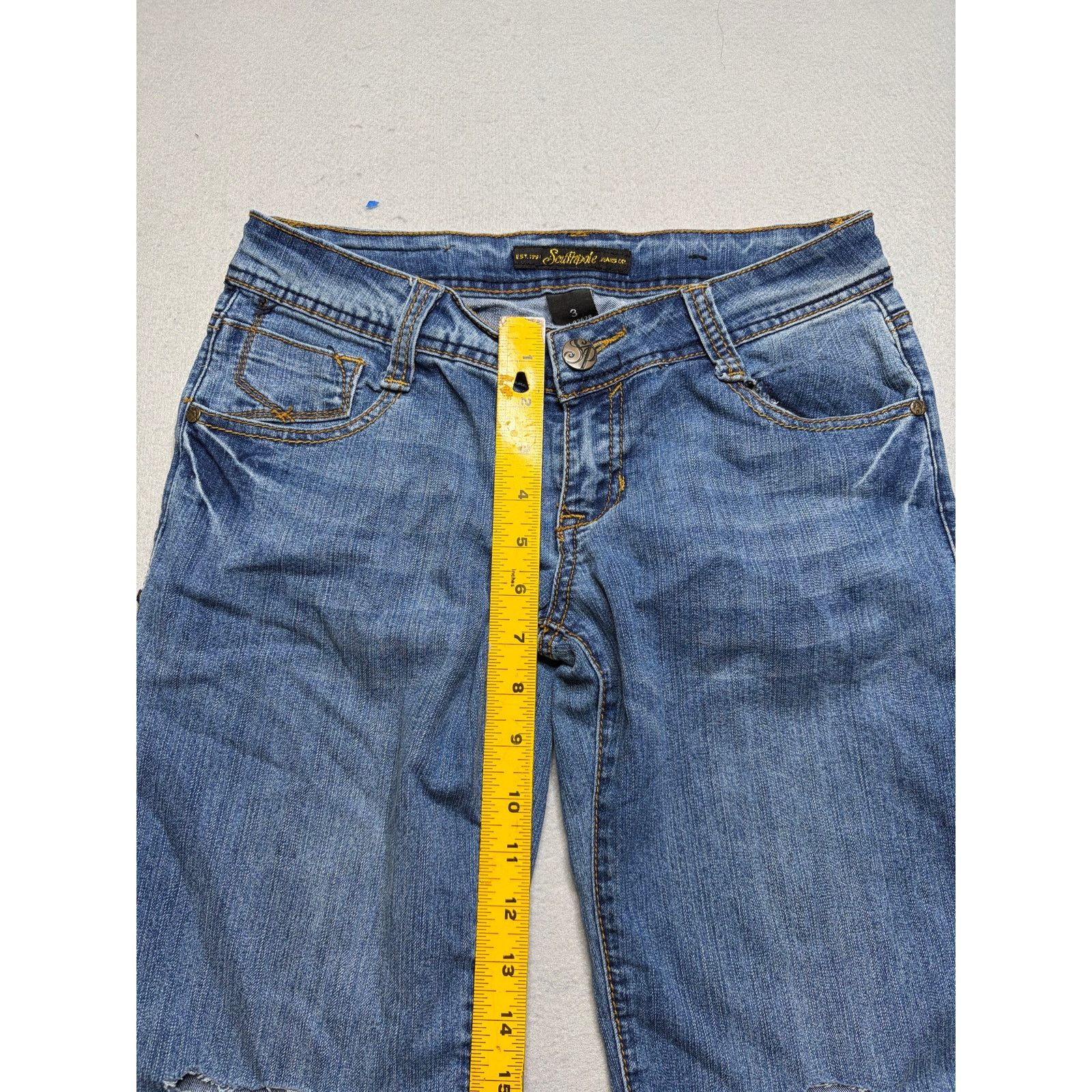 Southpole Southpole Women’s Distressed Flare Jeans Denim Y2K 28x31 Size 28" / US 6 / IT 42 - 6 Thumbnail