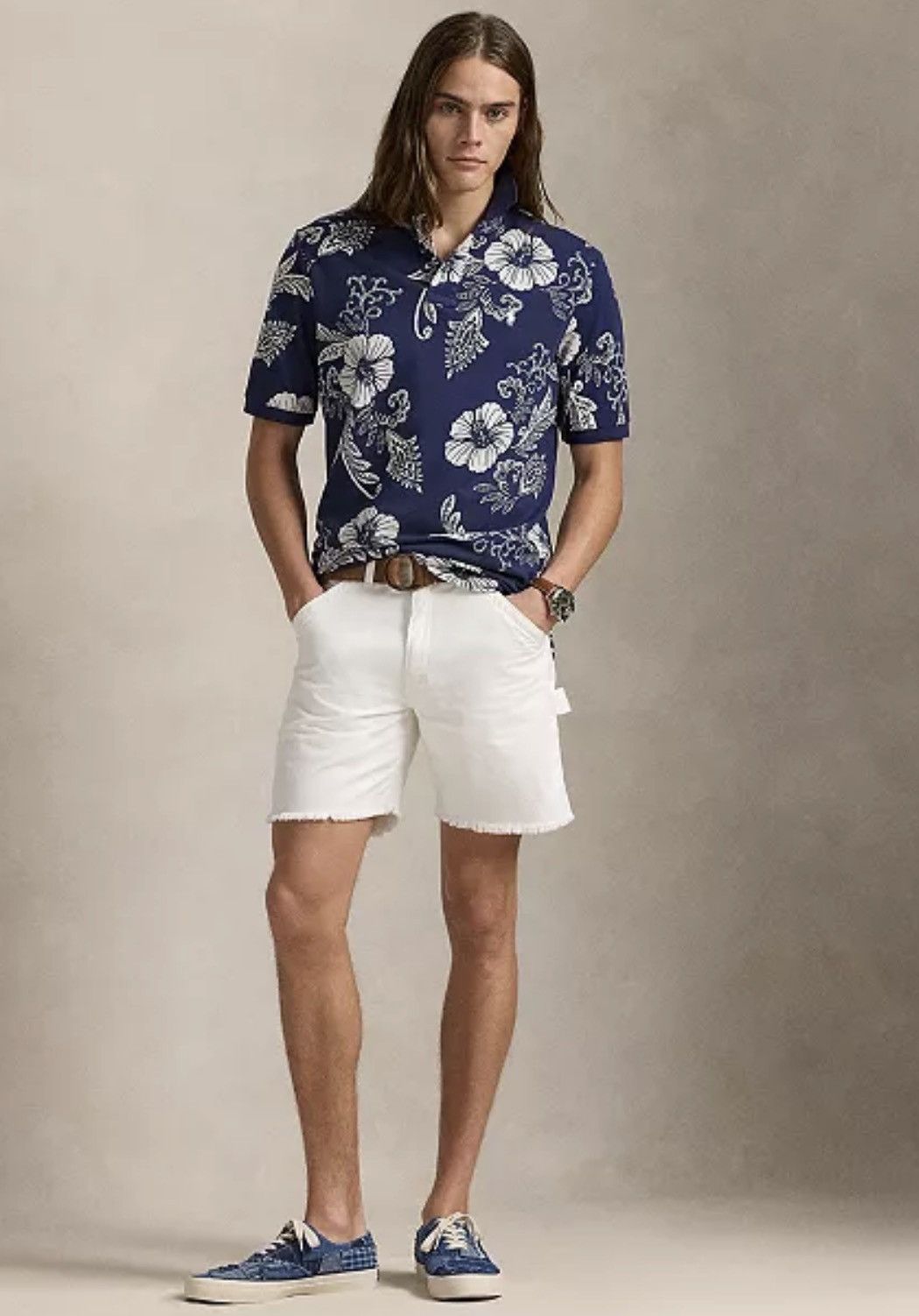 Polo Ralph Lauren Polo Ralph Lauren Hibiscus-Print Mesh Shirt Two-Tone Size XL Size US XL / EU 56 / 4 - 1 Thumbnail