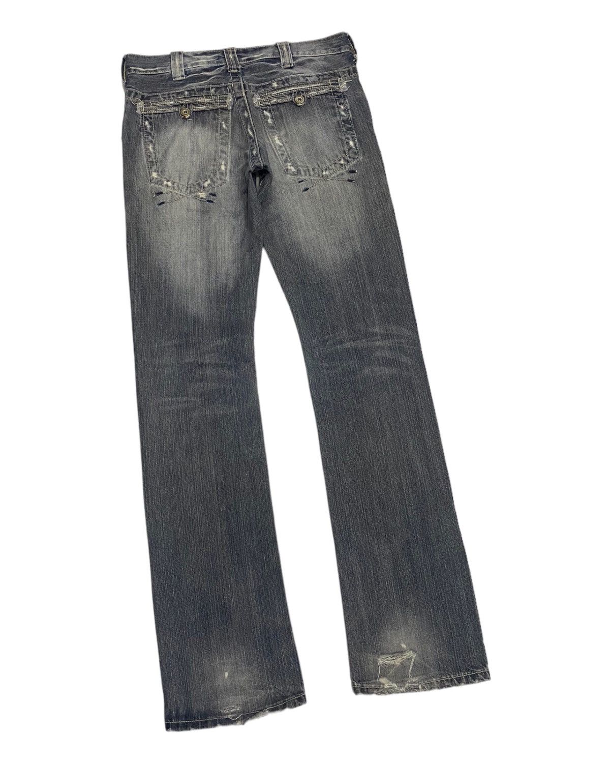 If Six Was Nine × Le Grande Bleu (L.G.B.) TAKA:Q JAPAN THRASHED DISTRESSED DENIM JEANS ZIPPED POCKET Size US 32 / EU 48 - 7 Thumbnail