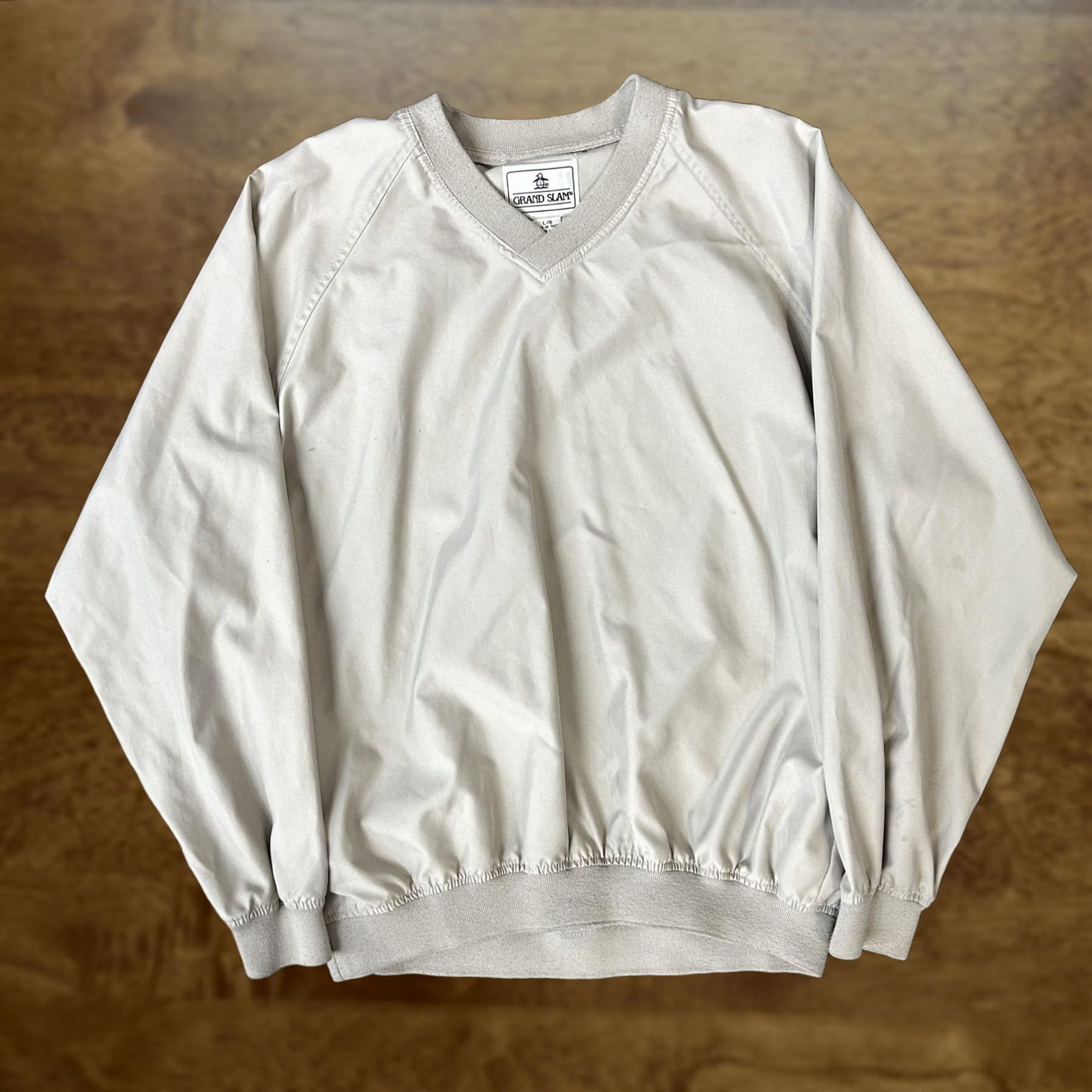 Vintage VINTAGE Grand Slam Jacket Mens L Beige Windbreaker Pullover Lightweight Golf V Neck Pullover Pocketed Windbreaker Jacket Mens L Beige Size US L / EU 52-54 / 3 - 1 Thumbnail