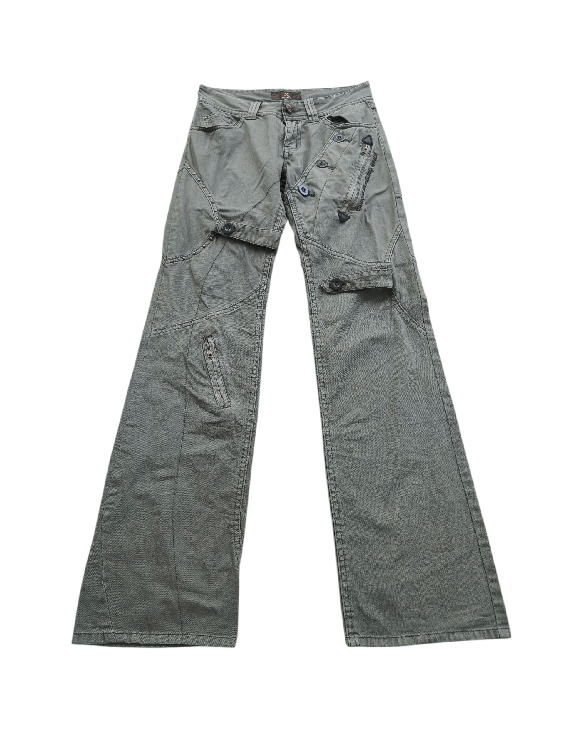 If Six Was Nine Xfrm assymetric flare pants Size US 30 / EU 46 - 3 Thumbnail