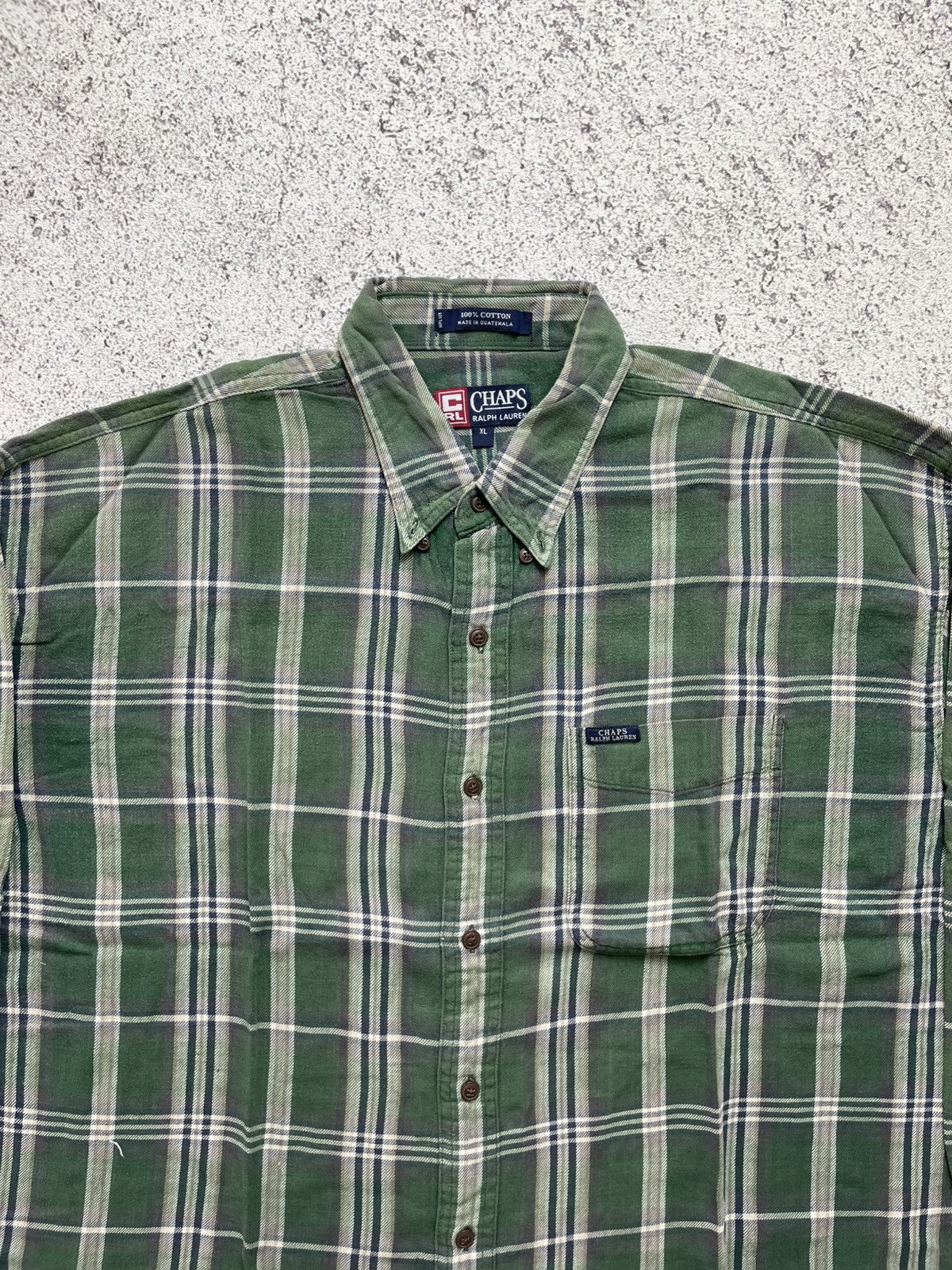 Ralph Lauren 90s Vintage sun faded Chaps Ralph Lauren Plaid Shirt Size US XL / EU 56 / 4 - 2 Thumbnail