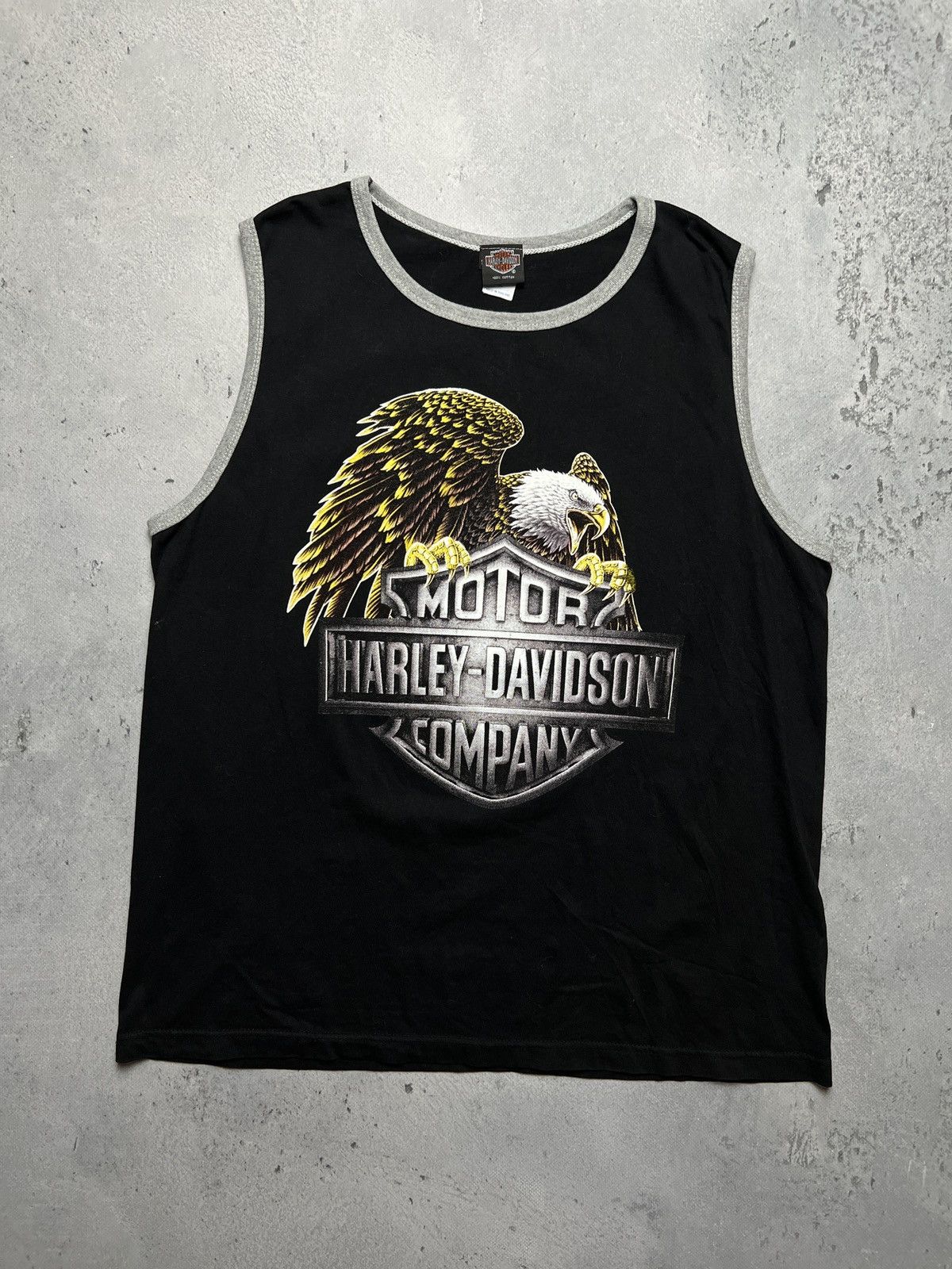 Harley Davidson 3d Emblem Harley Davidson 90s Vintage Eagle Tank Tee USA y2k Size US L / EU 52-54 / 3 - 1 Thumbnail