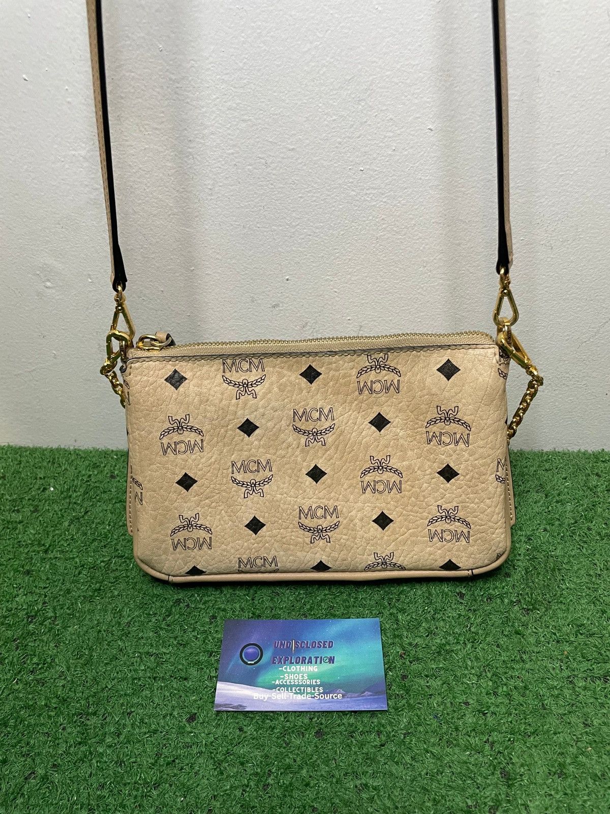 MCM MCM visetos beige leather shoulder bag Size ONE SIZE - 2 Thumbnail