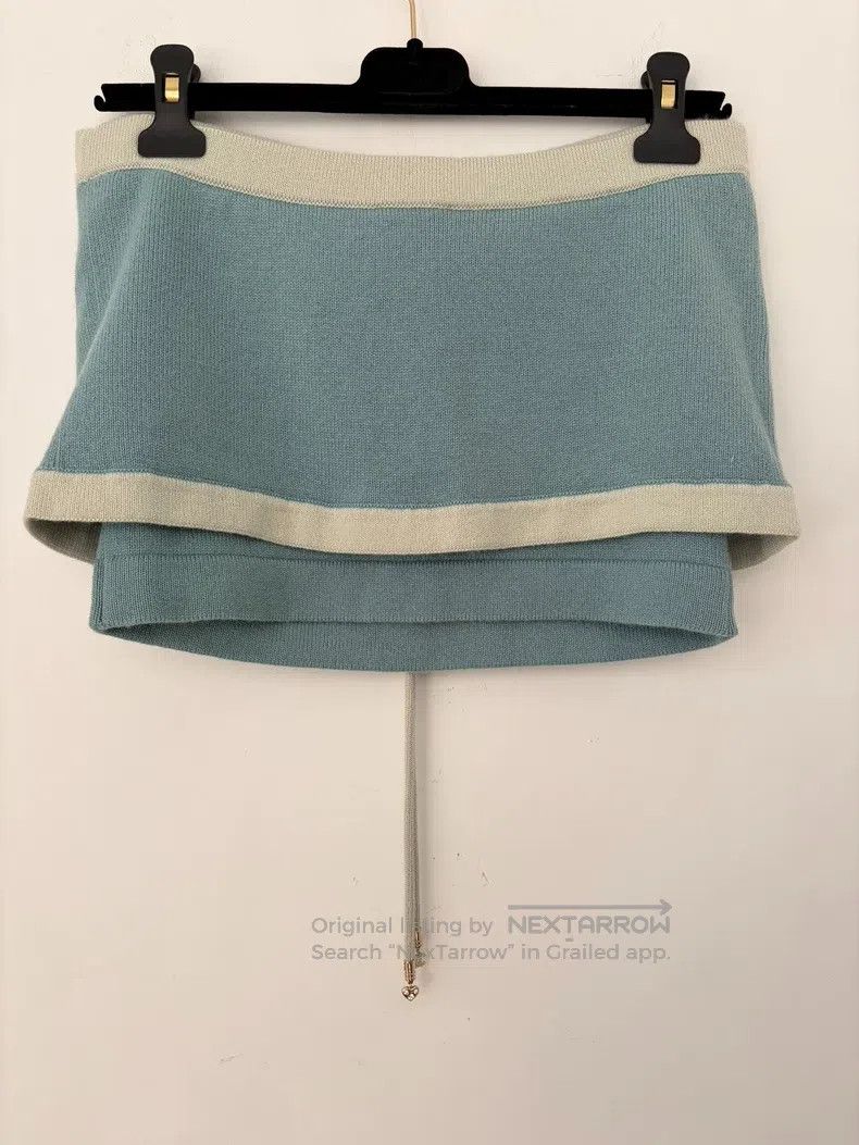 Chanel Chanel Cashmere contrasting colour blue neck crape Size XS / US 0-2 / IT 36-38 - 2 Thumbnail