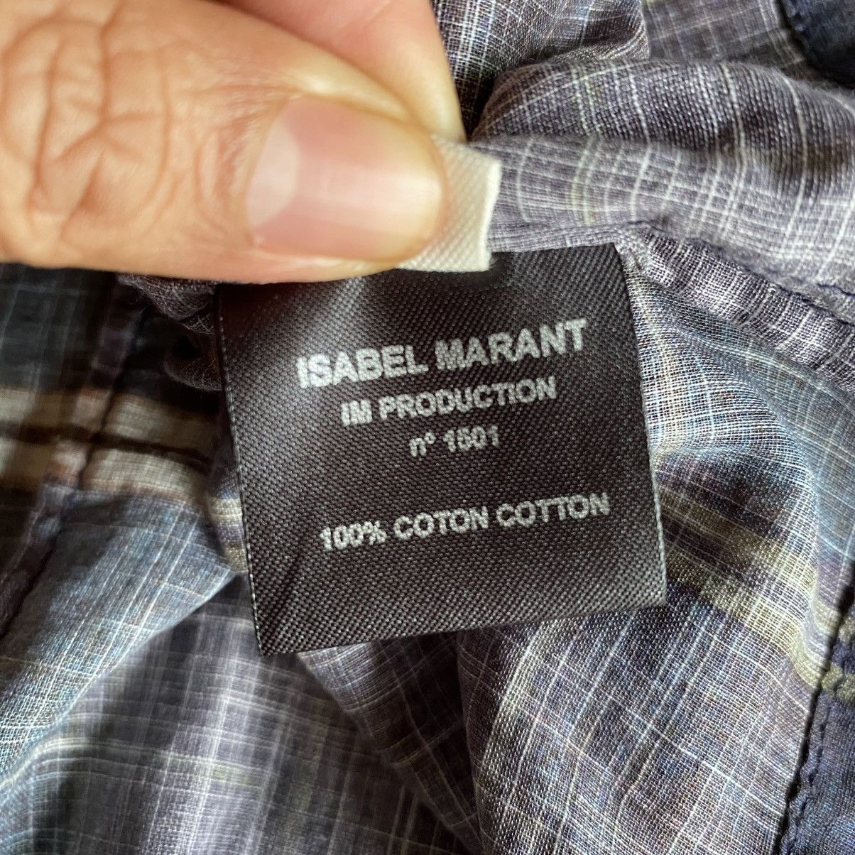 Isabel Marant Etoile ISABEL MARANT ETOILE Navy Plaid Open-Front Shirt Size XXS / US 00 / IT 34 - 11 Thumbnail