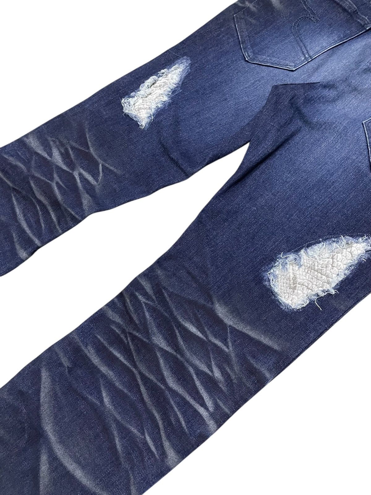 If Six Was Nine × semanticdesign Semantic Design Snake Shedding Skin Stud Flare Stacked Jeans Size US 30 / EU 46 - 18 Thumbnail