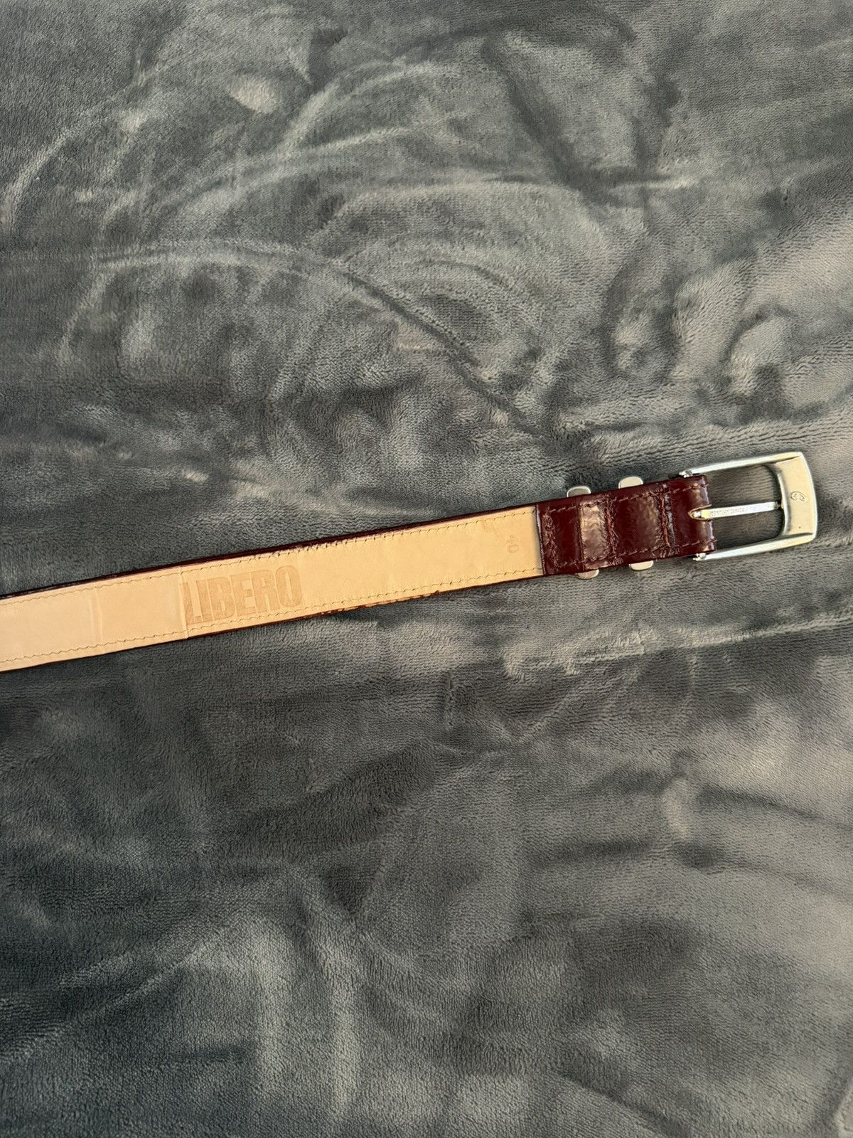 Libero Libero Cintura Burgundy Red Eel Belt Size 40 - 3 Thumbnail
