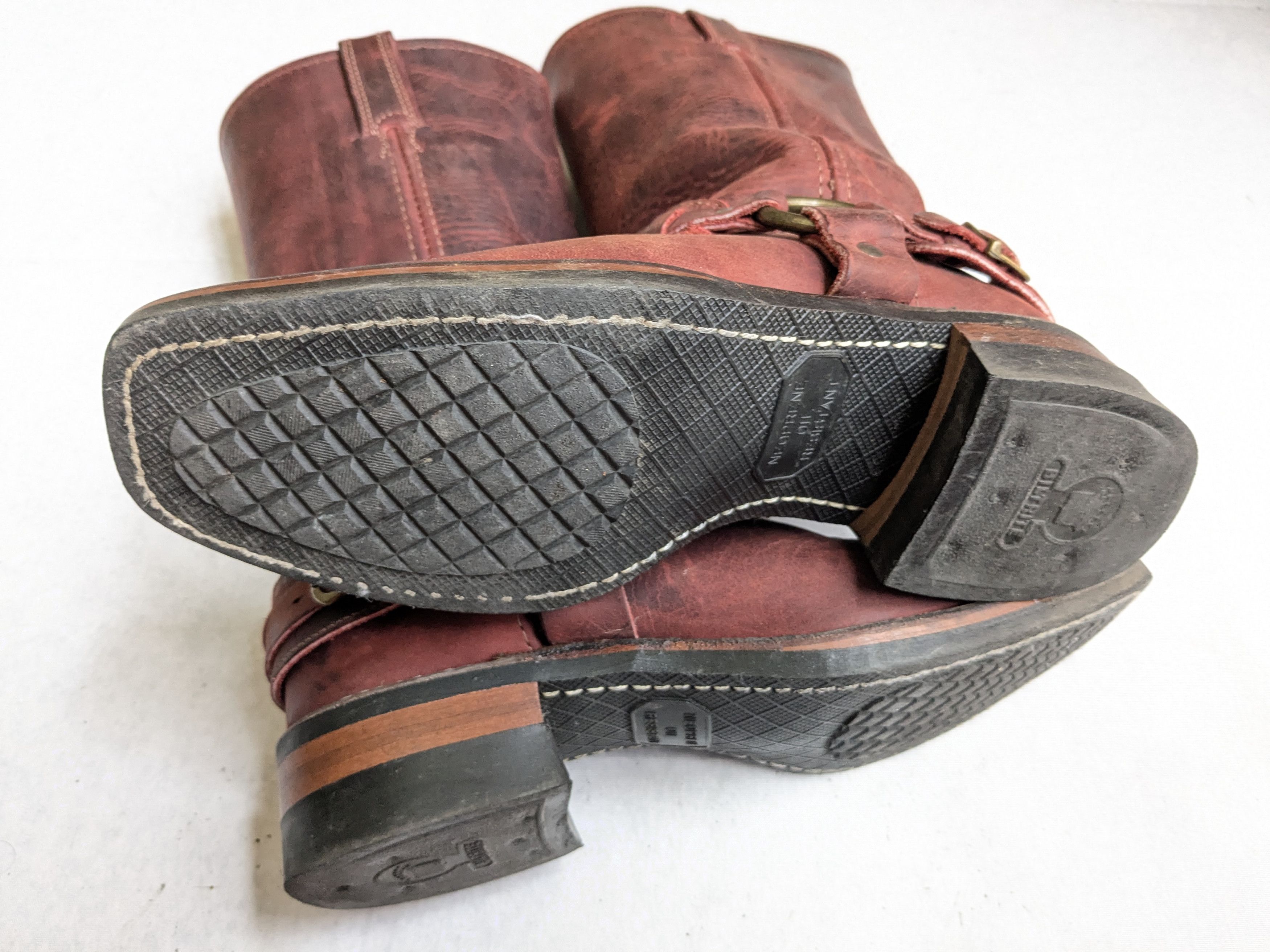 Frye Frye Harness Red Leather 7.5 Leather Buckle Punk Size US 7.5 / EU 40-41 - 14 Thumbnail