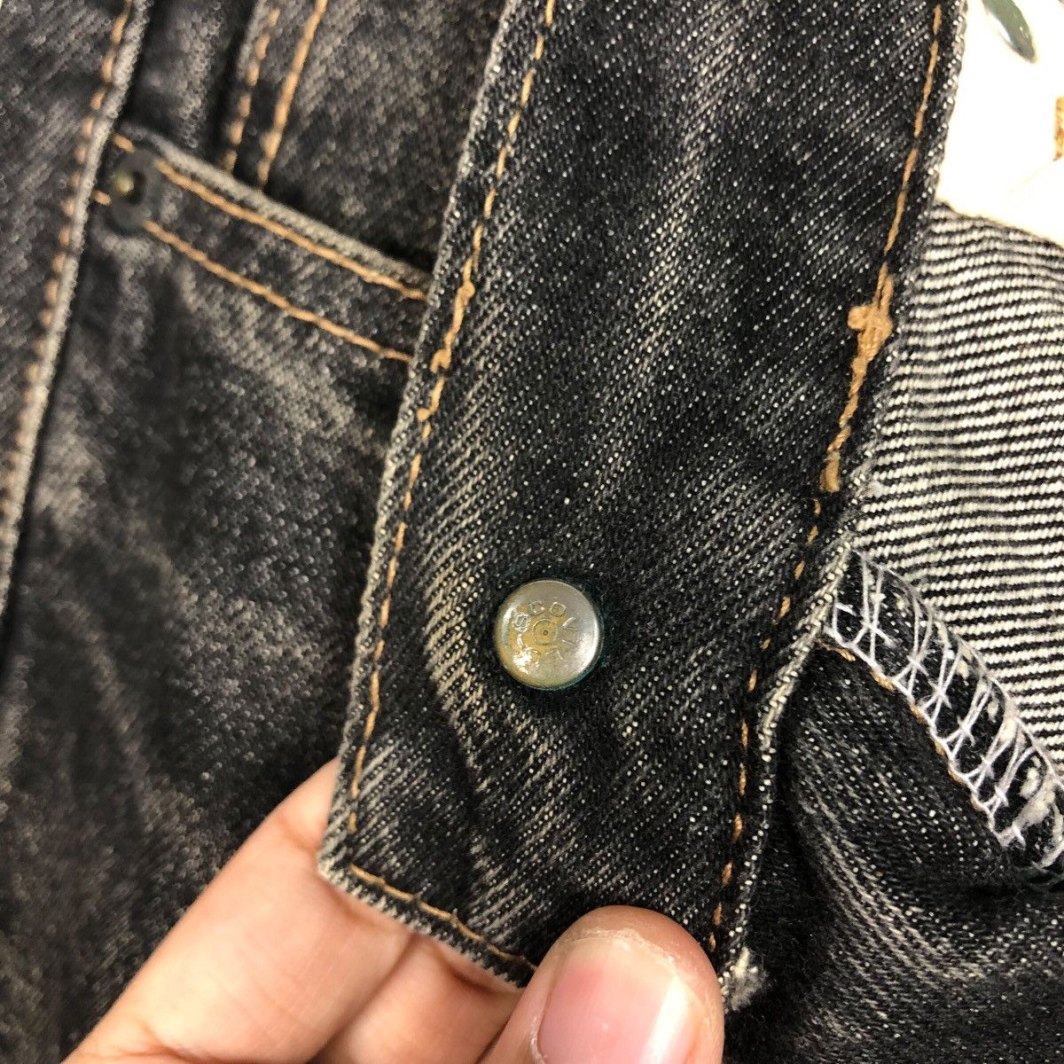 Japanese Brand Warehouse High Rise Straight Leg Jeans Faded Washed Denim Size US 30 / EU 46 - 22 Thumbnail