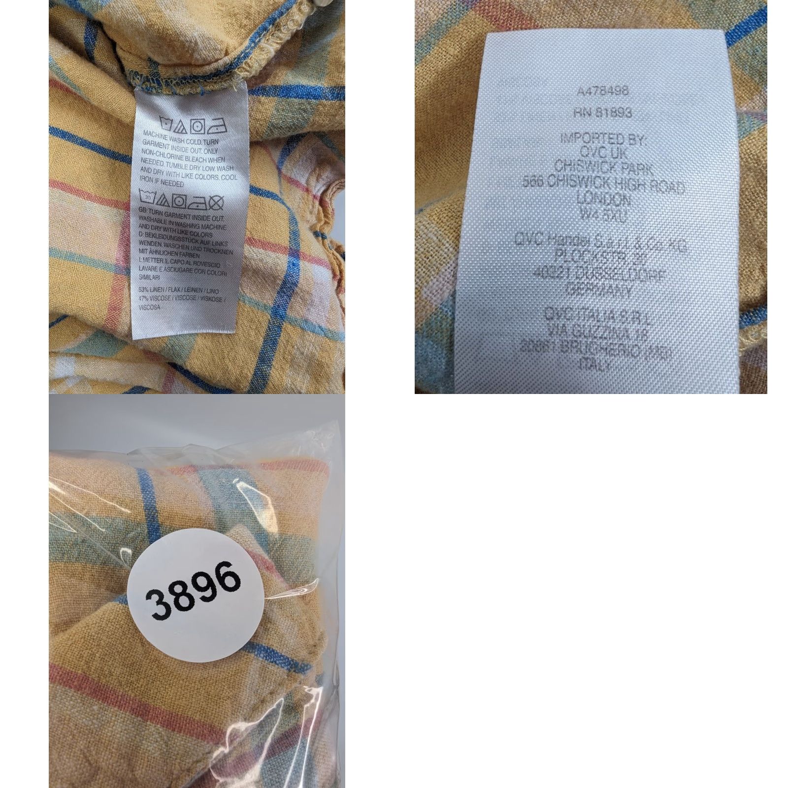 Vintage Candace Cameron Bure Button Top Women 2X Apricot Plaid Linen Viscose Tee Shirt Knit Casual Shirt Size XXL / US 16-18 / IT 52-54 - 8 Thumbnail