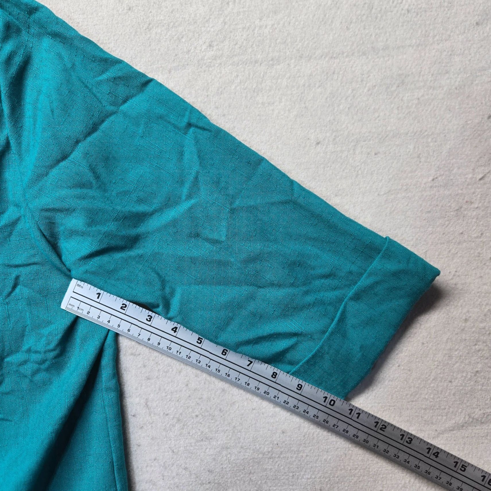 Vintage Joanna Blazer Open Collared 3/4 Sleeve Blue Large Women Vintage Jacket /> Size L / US 10 / IT 46 - 6 Thumbnail