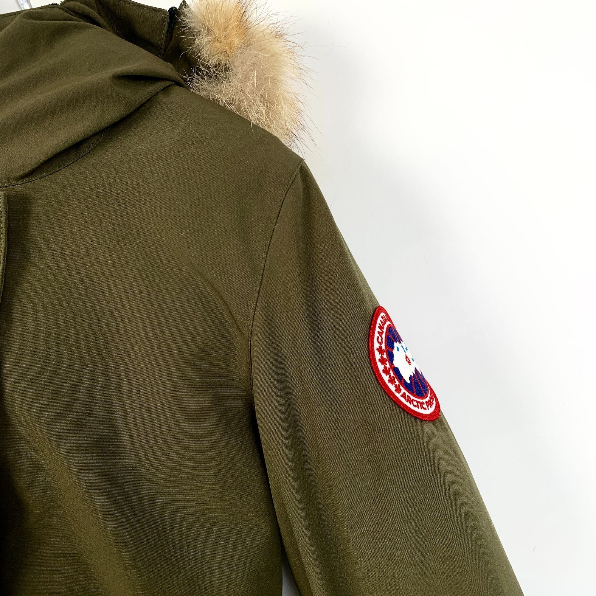Canada Goose [Canada Goose] Military Green Logo Patch Hooded Parka 2XS Size US XXS / EU 40 - 7 Thumbnail