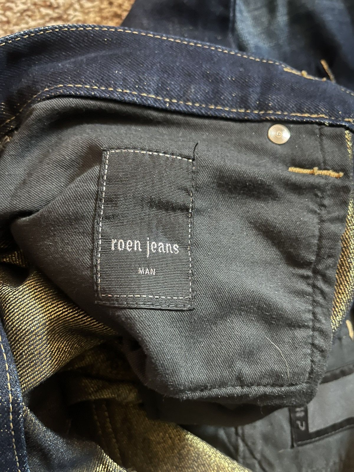Roen Roen Made In Japan Gold Distressed Denim Jeans Size US 31 - 6 Thumbnail