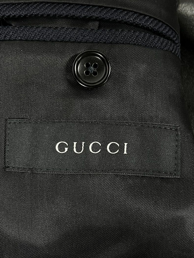 Gucci Gucci Black and blue stitching wool pocket jacket 2502-Next Size 52R - 5 Thumbnail