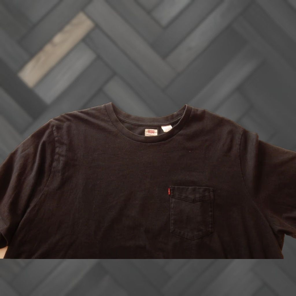 Levi's VINTAGE? Levi's Men's Pocket T Shirt XXL Black Cotton 2XL Short Sleeve Solid 0? Size US XXL / EU 58 / 5 - 1 Thumbnail
