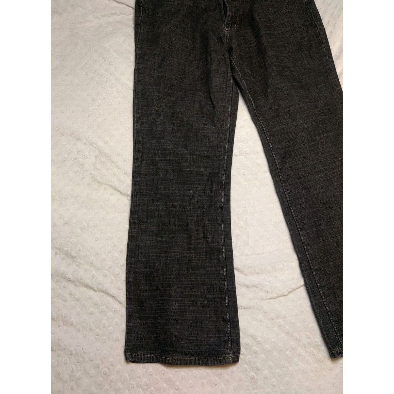 Denime BQB Jeans Womens Size 17 Regular Mid Rise Denim Black 31x30 Embroidery Bohemian 90s Jeans Mens? Size 38" / US 16 / IT 52 - 3 Thumbnail