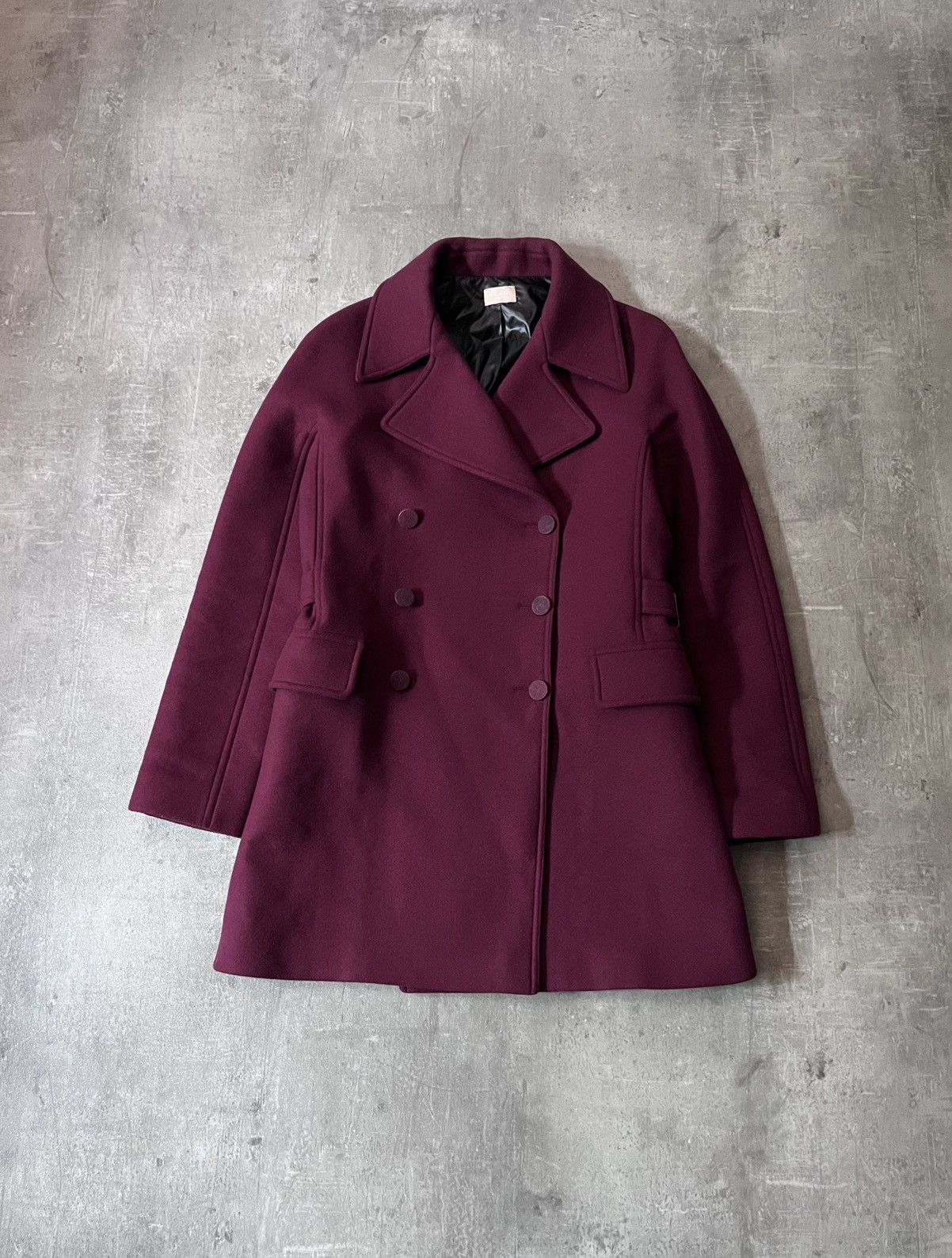 Alaia Alaia Double Breasted Burgundy Wool Coat Size M / US 6-8 / IT 42-44 - 1 Thumbnail