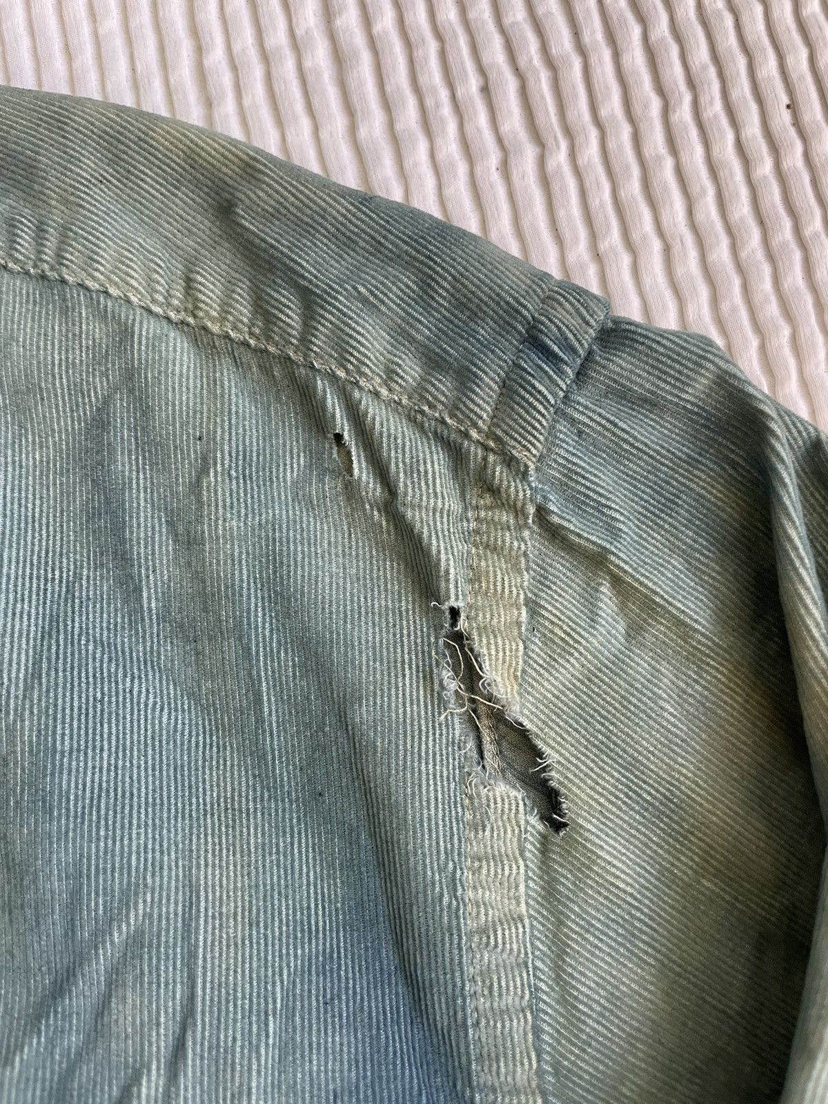 Indigo Indigo Dirty Dye Sun Faded Corduroy Shirt Size US L / EU 52-54 / 3 - 6 Thumbnail