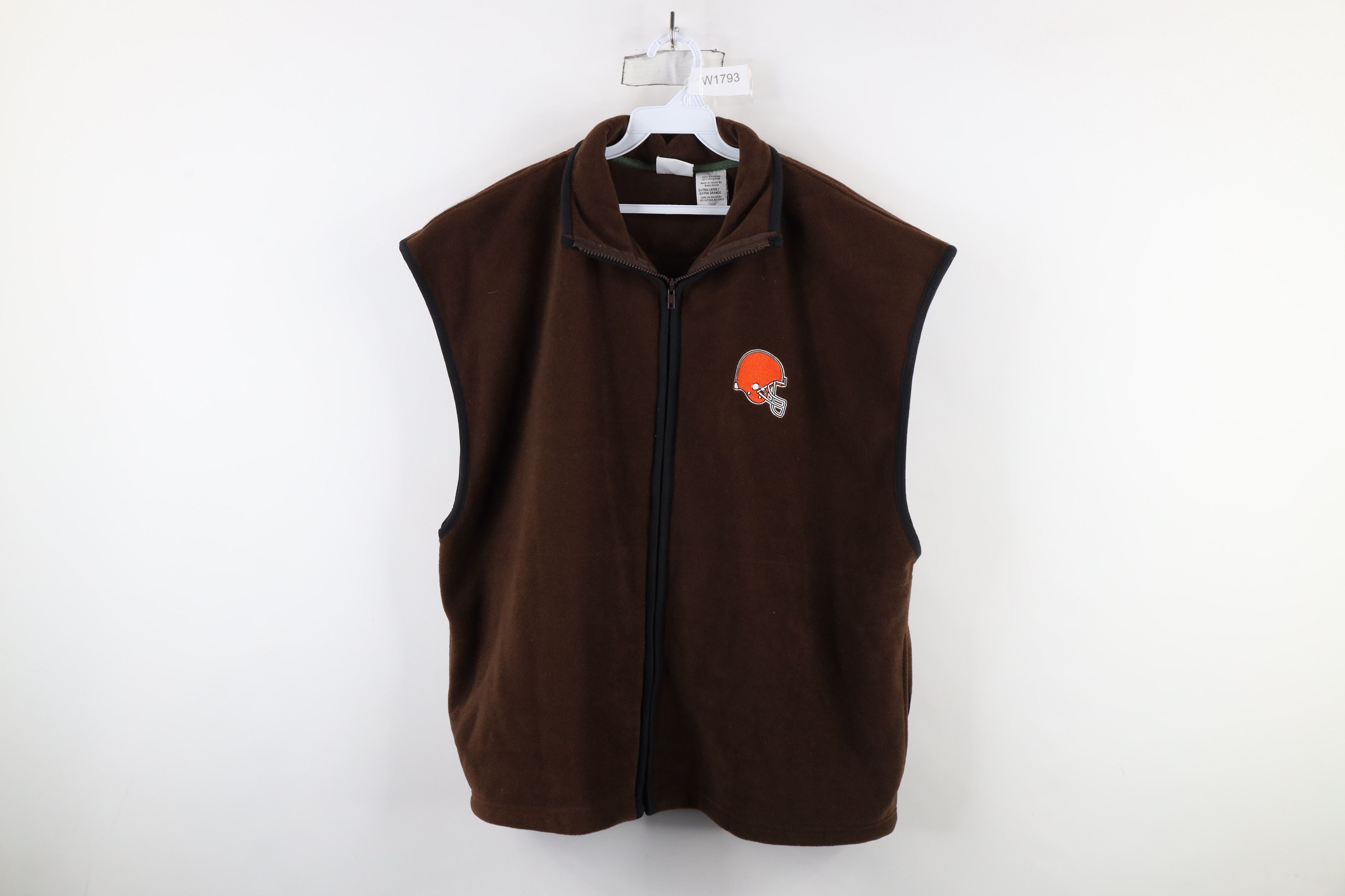 Vintage Vintage Y2K 2000 Browns Football Full Zip Fleece Vest Jacket Size US XL / EU 56 / 4 - 1 Thumbnail