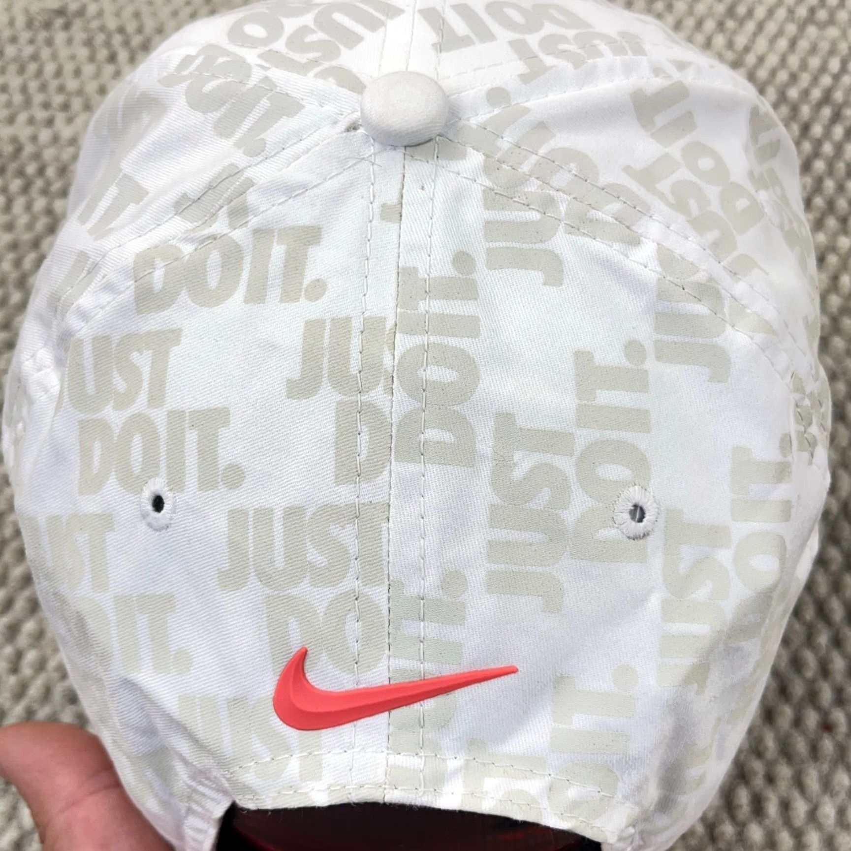 Nike Nike Hat Cap Snapback Performance White Orange All Over AOP Classic99 Swoosh Size ONE SIZE - 7 Thumbnail