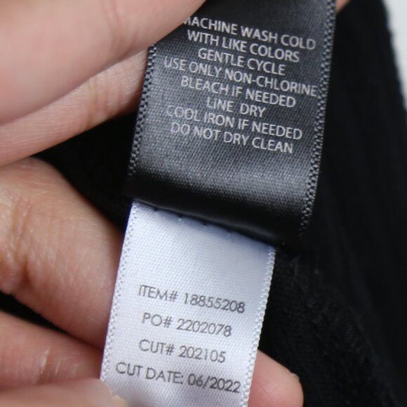 Torrid Torrid Light Weight Rib Hacci Henley Deep Black Top Size 1X Size XL / US 12-14 / IT 48-50 - 5 Thumbnail