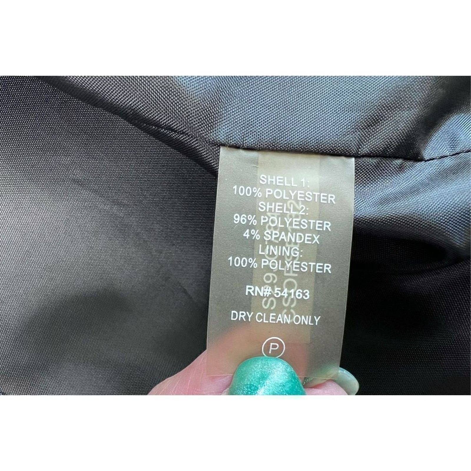 Calvin Klein Calvin Klein Tailored Satin Lapel Crepe Black Blazer 14 Size XL / US 12-14 / IT 48-50 - 12 Thumbnail