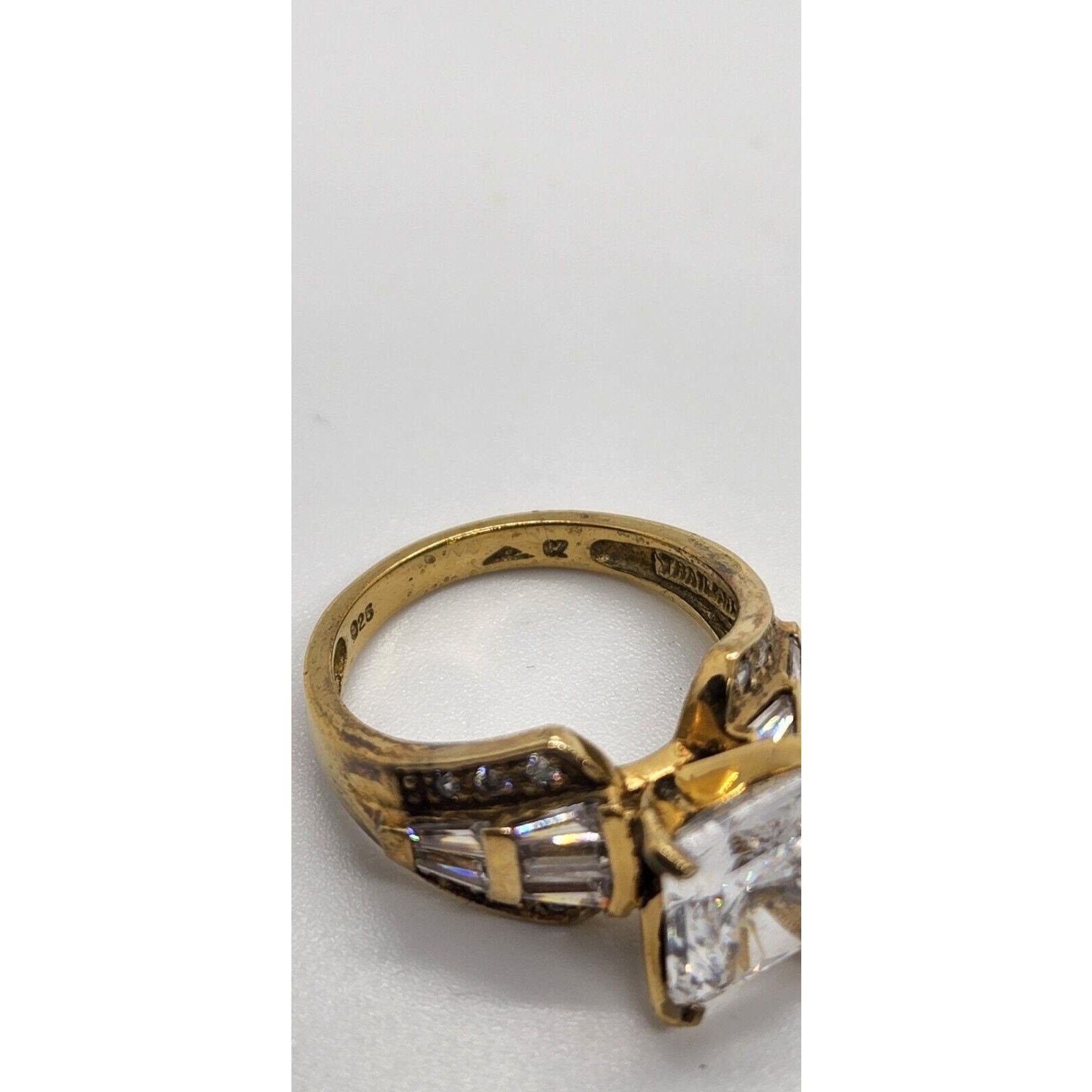 Owner Operator 925 Sterling silver with CZ ring size 7.5 Size ONE SIZE - 7 Thumbnail