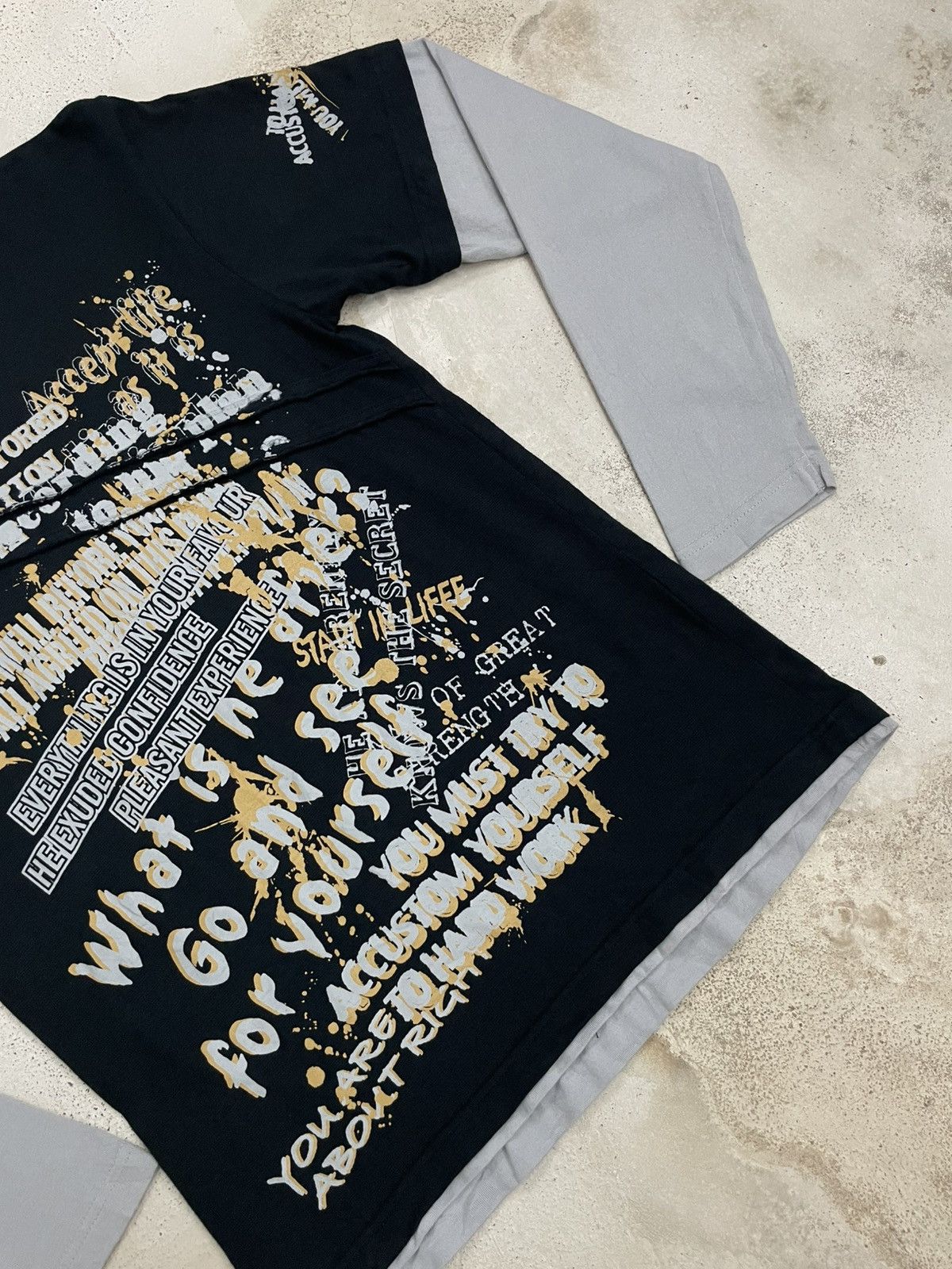 JNCO Excuse Layer Wording 3D Graffiti Y2K Motivation Life Story Size US M / EU 48-50 / 2 - 5 Thumbnail