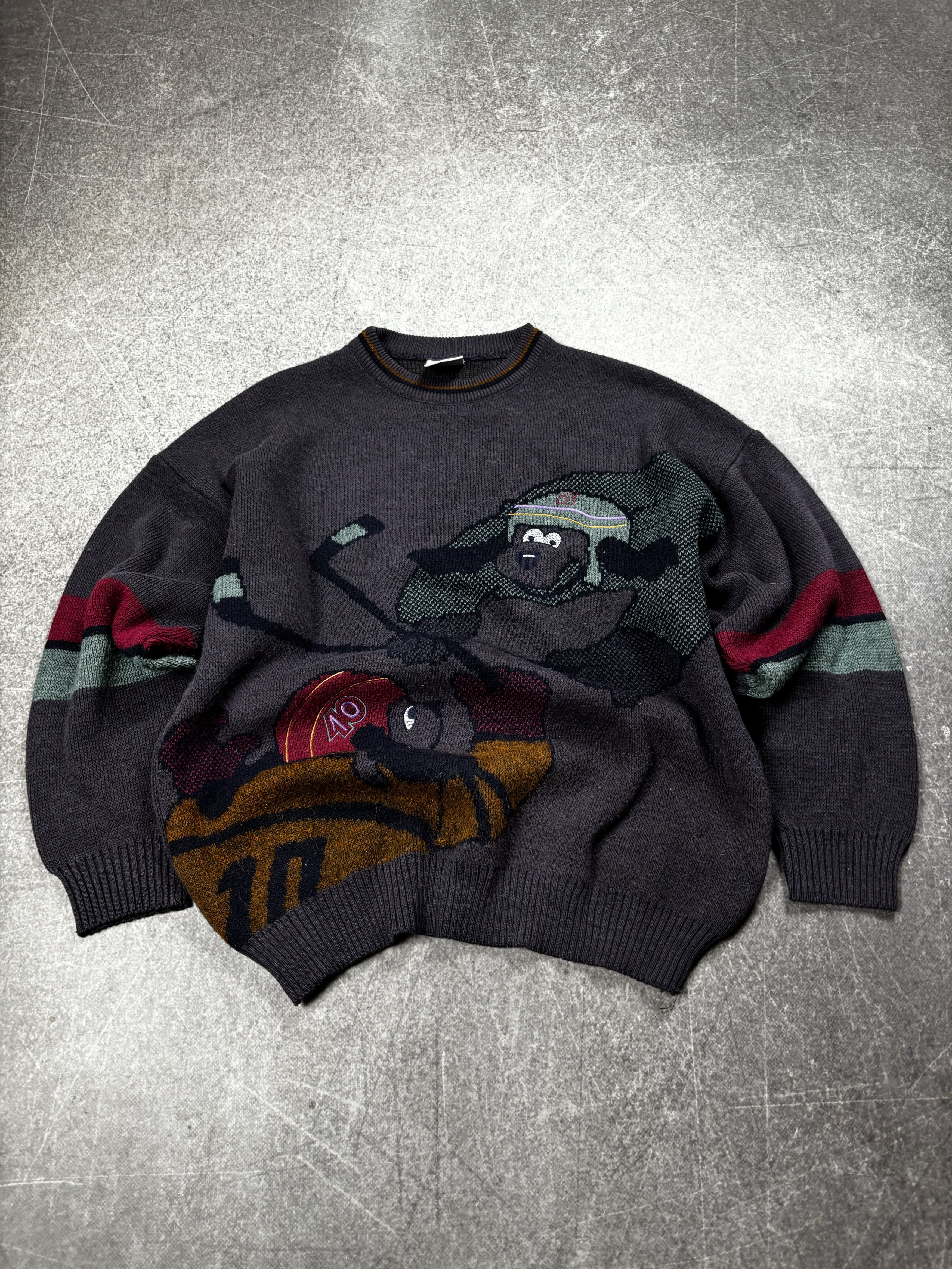 Hysteric Glamour VTG 90S HYSTERIC GLAMOUR STYLE GRAPHIC CARTOON WOOL SWEATER Size US M / EU 48-50 / 2 - 1 Thumbnail