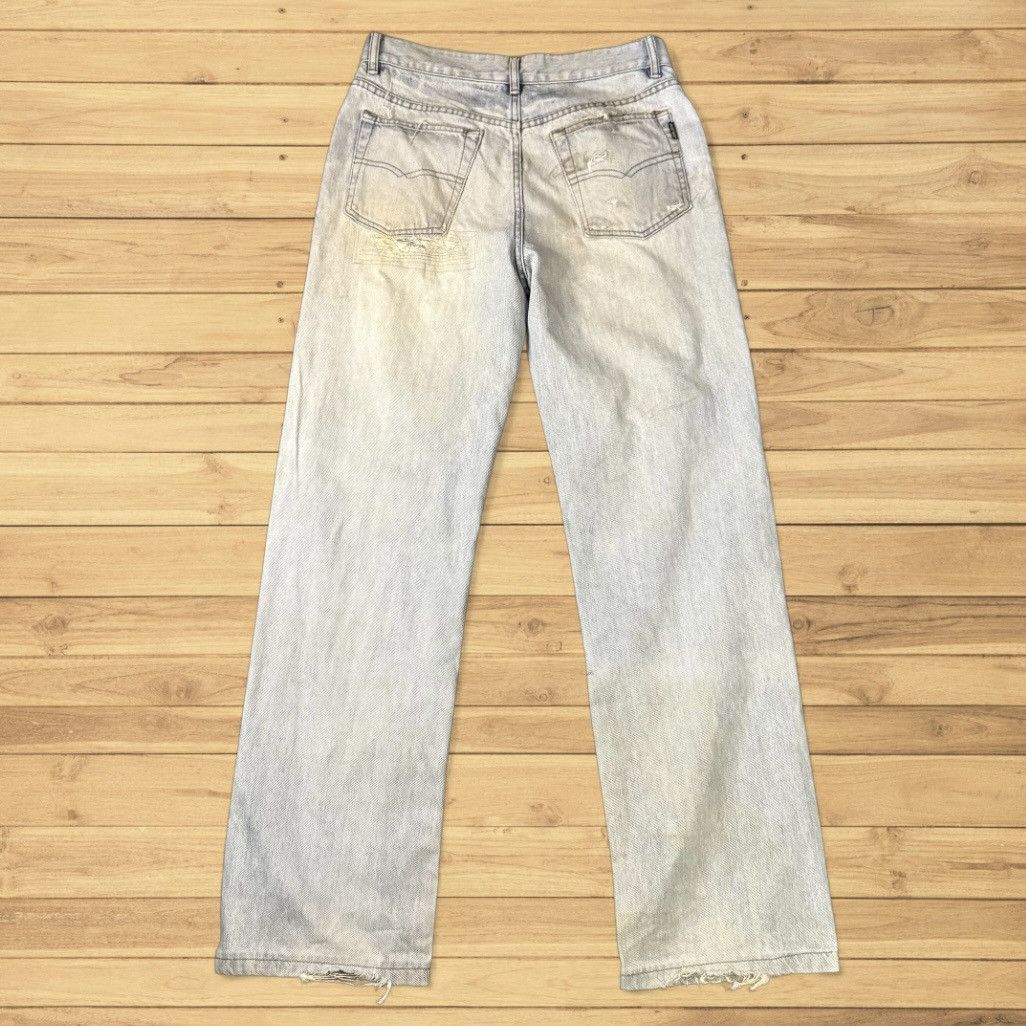 Tornado Mart 🔥🇯🇵 Japanese Vintage 90s Distressed Denim Blueway Flared Size US 31 - 2 Thumbnail