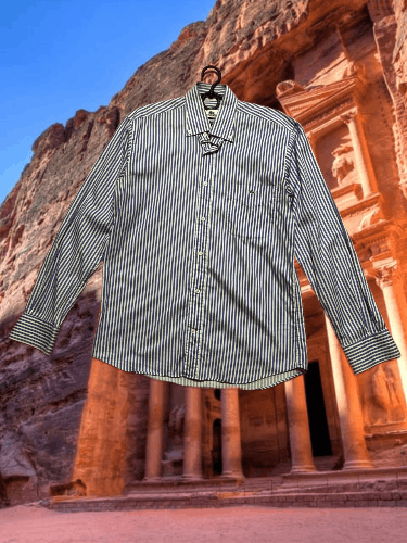 Lacoste Vintage striped print shirt Y2K Lacoste logo streetwear Size US L / EU 52-54 / 3 - 1 Thumbnail