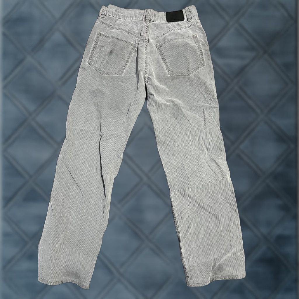 Calvin Klein Calvin Klein Pants Mens 30x29 Gray Corduroy Chino Straight Leg 30 Inseam Regular Rise Mid Flat Front Button Zipper Pockets Size US 30 / EU 46 - 1 Thumbnail