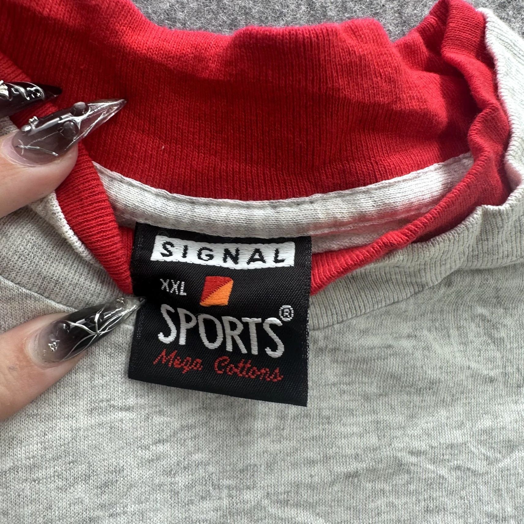 Vintage VINTAGE Signal Sports Lincoln Technical Institute LTI Shirt 2XL Gray Red Ringer Tee 90s Mens Size US XXL / EU 58 / 5 - 3 Thumbnail