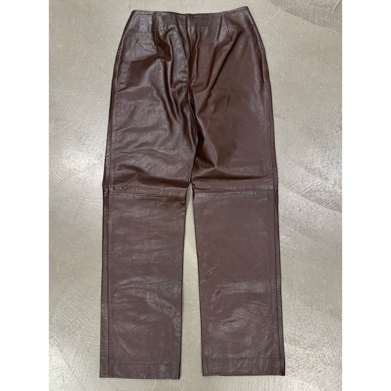 Prada 1990s Prada brown leather pants Size 28" / US 6 / IT 42 - 8 Thumbnail