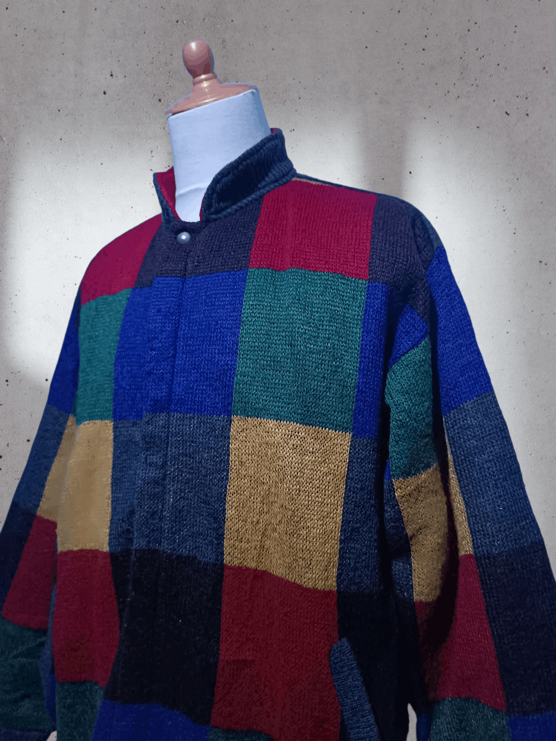 Other Vintage Knit Patchwork Multi Colour Size US L / EU 52-54 / 3 - 2 Thumbnail
