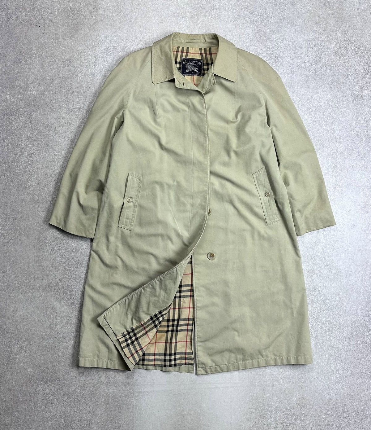 Burberry Vintage 90s Burberry Nova Check Trench Long Jacket Rare L Size US L / EU 52-54 / 3 - 1 Thumbnail