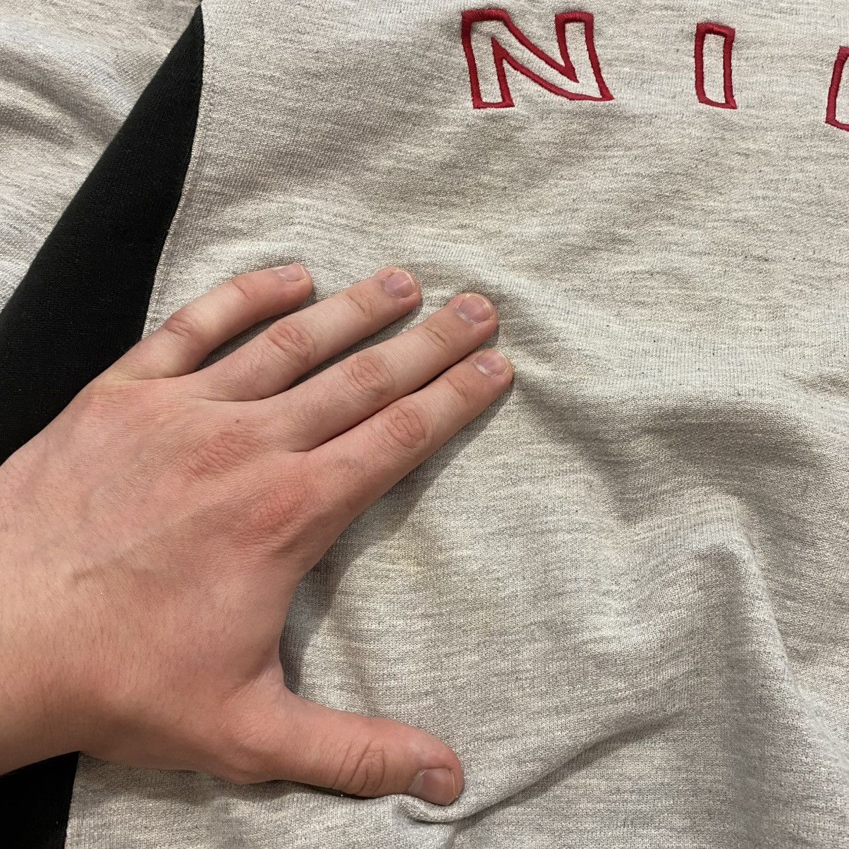 Nike × Vintage VINTAGE NIKE SWEATSHIRT BIG LOGO GREY 90s Size US M / EU 48-50 / 2 - 3 Thumbnail