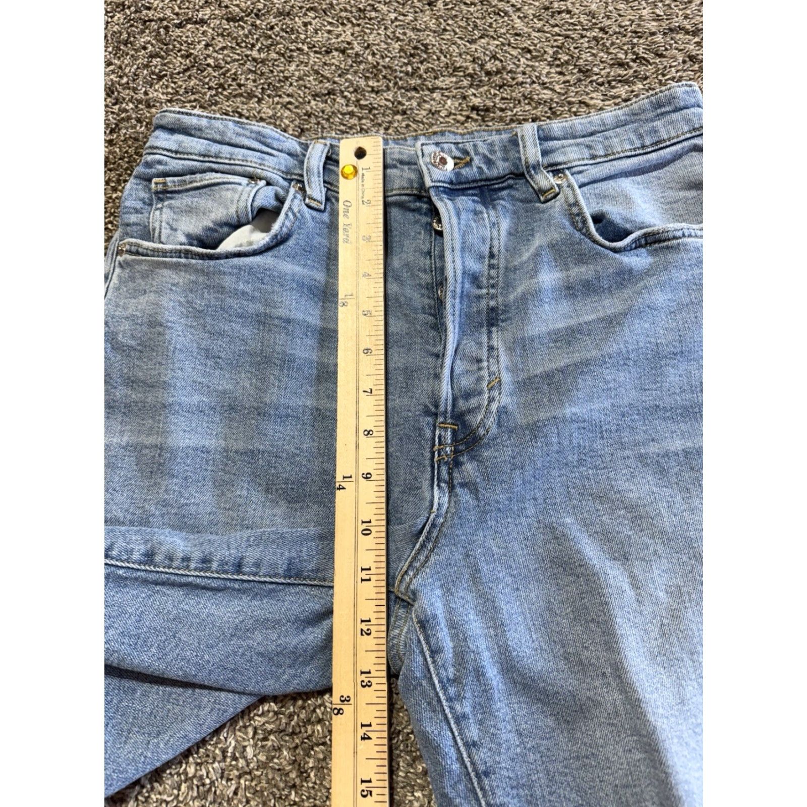 Denime &Denim Women's Jeans 8 Blue Distressed High Rise Ankle 28" Cotton Denim Flex Womens Distressed Jeans Size 30" / US 8 / IT 44 - 7 Thumbnail