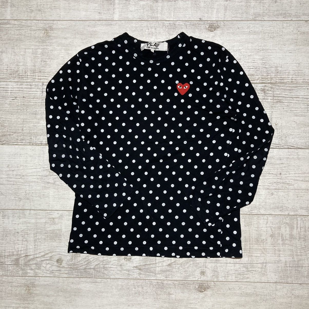 Comme des Garcons PLAY Comme Des Garçons Play Polka Dot Long-sleeve tee Size US M / EU 48-50 / 2 - 1 Thumbnail