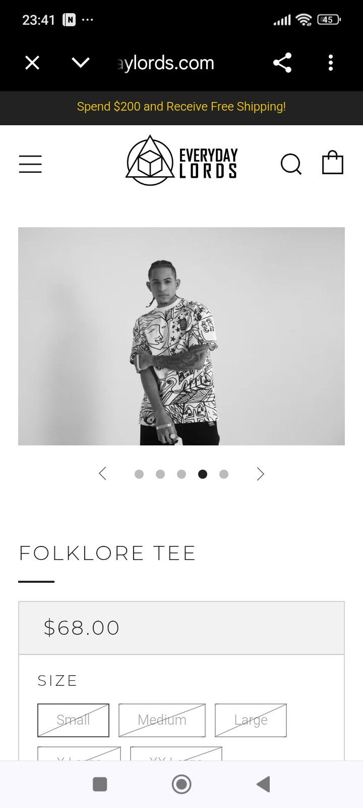 Other RP$68 Everyday Lords - Folklore Tee Fullprint AOP Tshirt Size US L / EU 52-54 / 3 - 2 Thumbnail