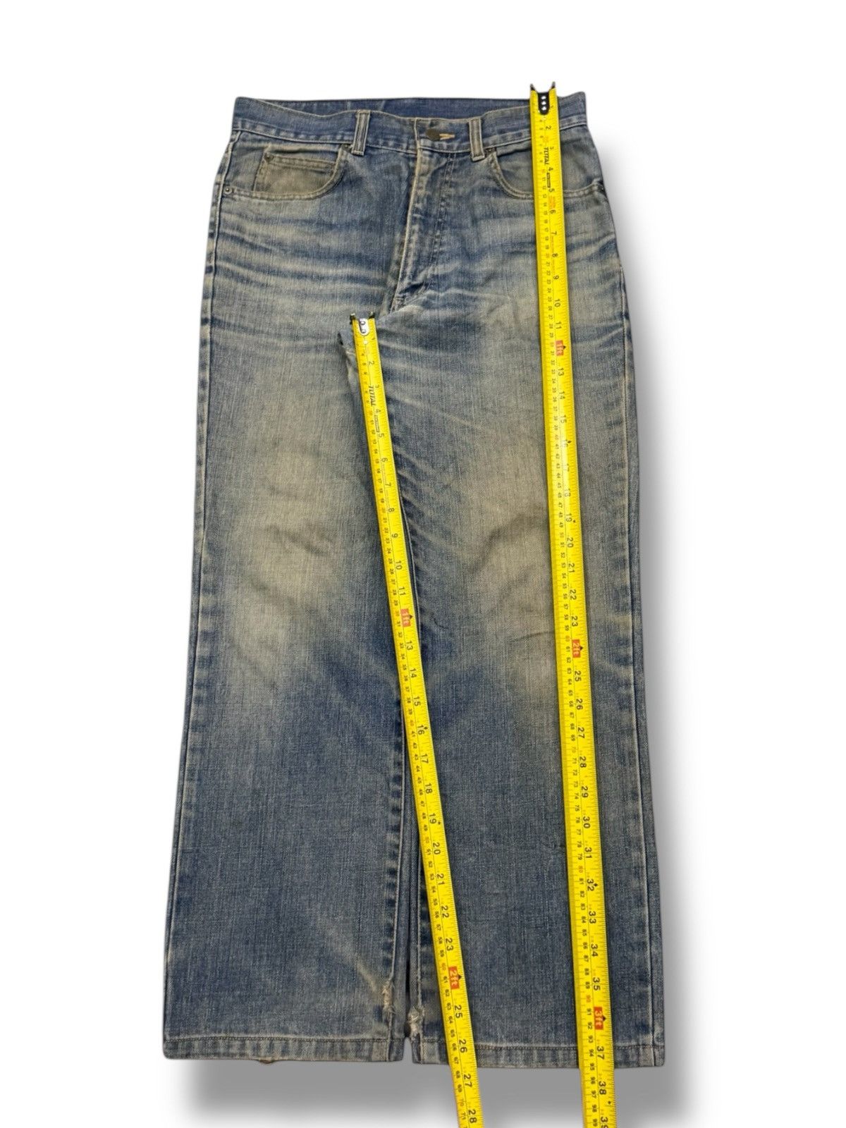 Japanese Brand Vintage 90s Halley Stone Japanese Denim Jeans |Fade Wash W30 Size US 30 / EU 46 - 13 Thumbnail