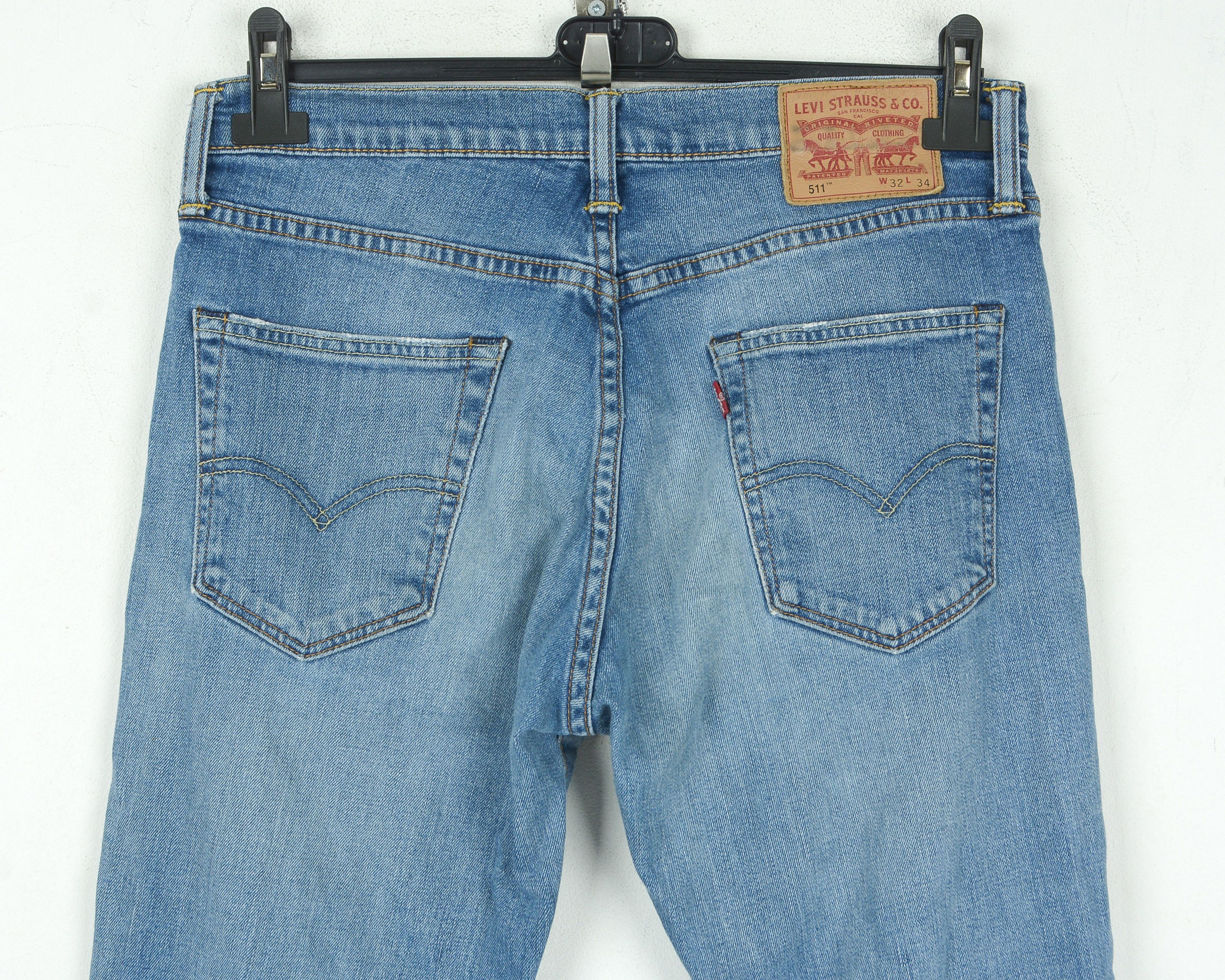 Levi's 511 Men W32 L34 Slim Fit Straight Jeans Denim Pants Trousers Size US 32 / EU 48 - 8 Thumbnail