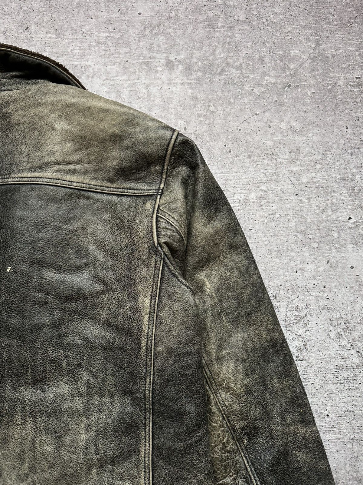 Gap Vintage Gap Distressed Sherpa Leather Coat Size US M / EU 48-50 / 2 - 15 Thumbnail