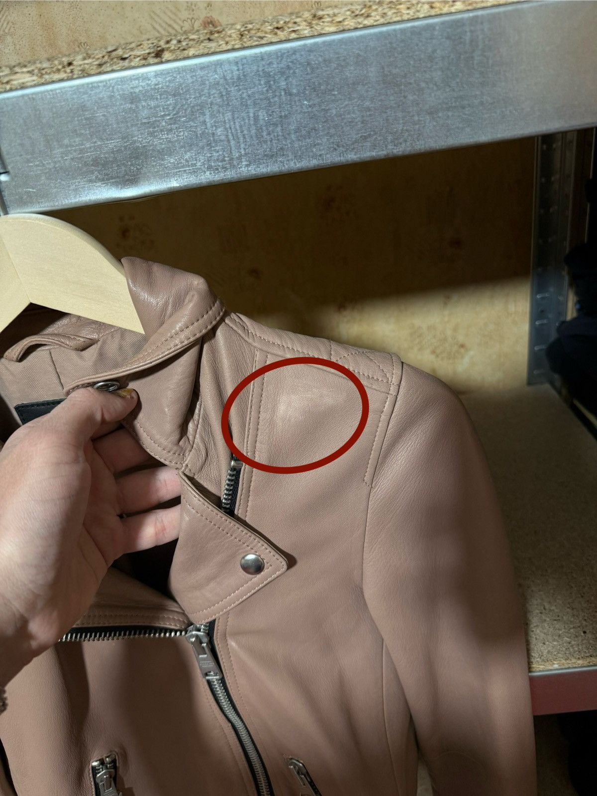 Allsaints × Designer ALL SAINTS DALBY BIKER LAMB BEIGE LEATHER FULL ZIPPER JACKET Size M / US 6-8 / IT 42-44 - 10 Thumbnail