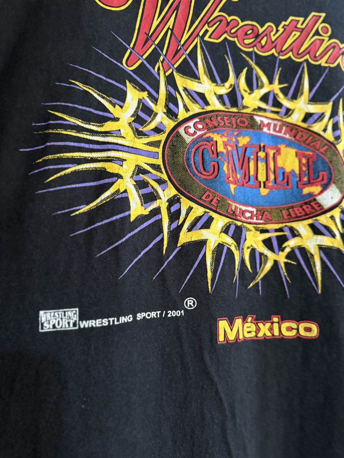 WWF Vintage Consejo Mundial Vs De Luca Libre Wrestling Sport Tee Size US L / EU 52-54 / 3 - 4 Thumbnail